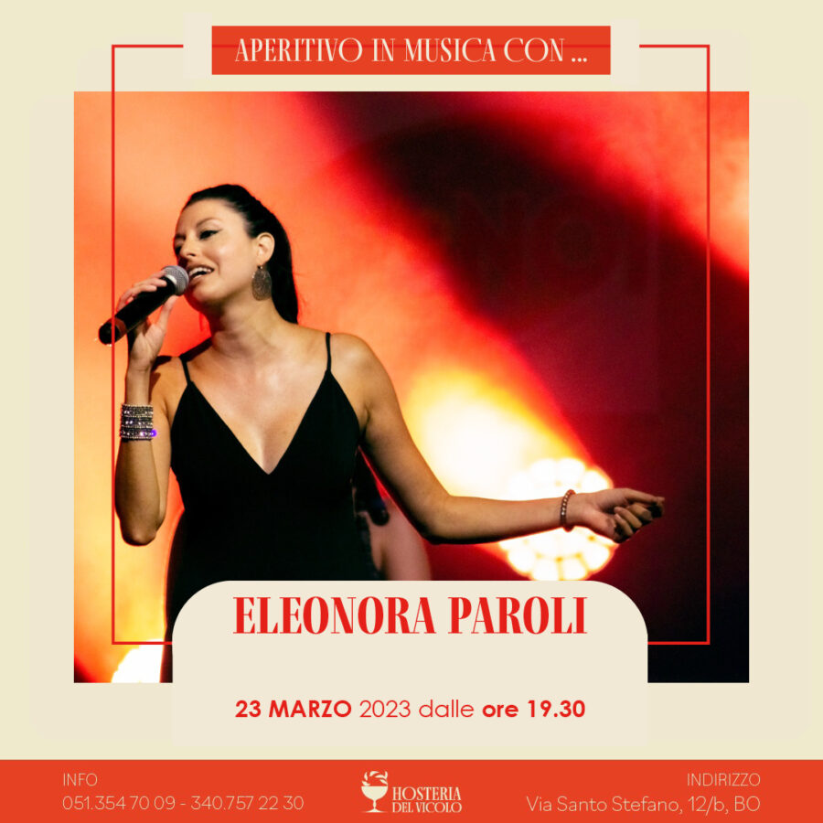 23/03/23 – APERITIVO IN MUSICA CON … ELEONORA PAROLI