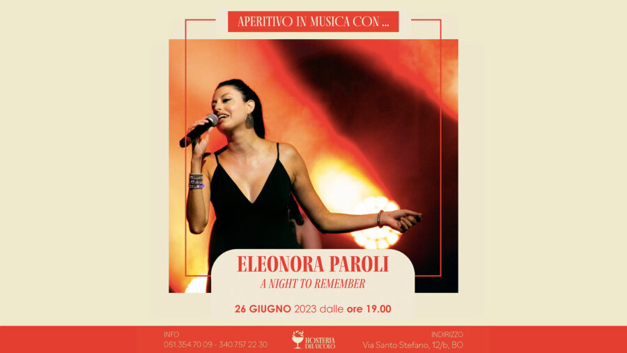 26/06/23 – APERITIVO IN MUSICA CON … ELEONORA PAROLI