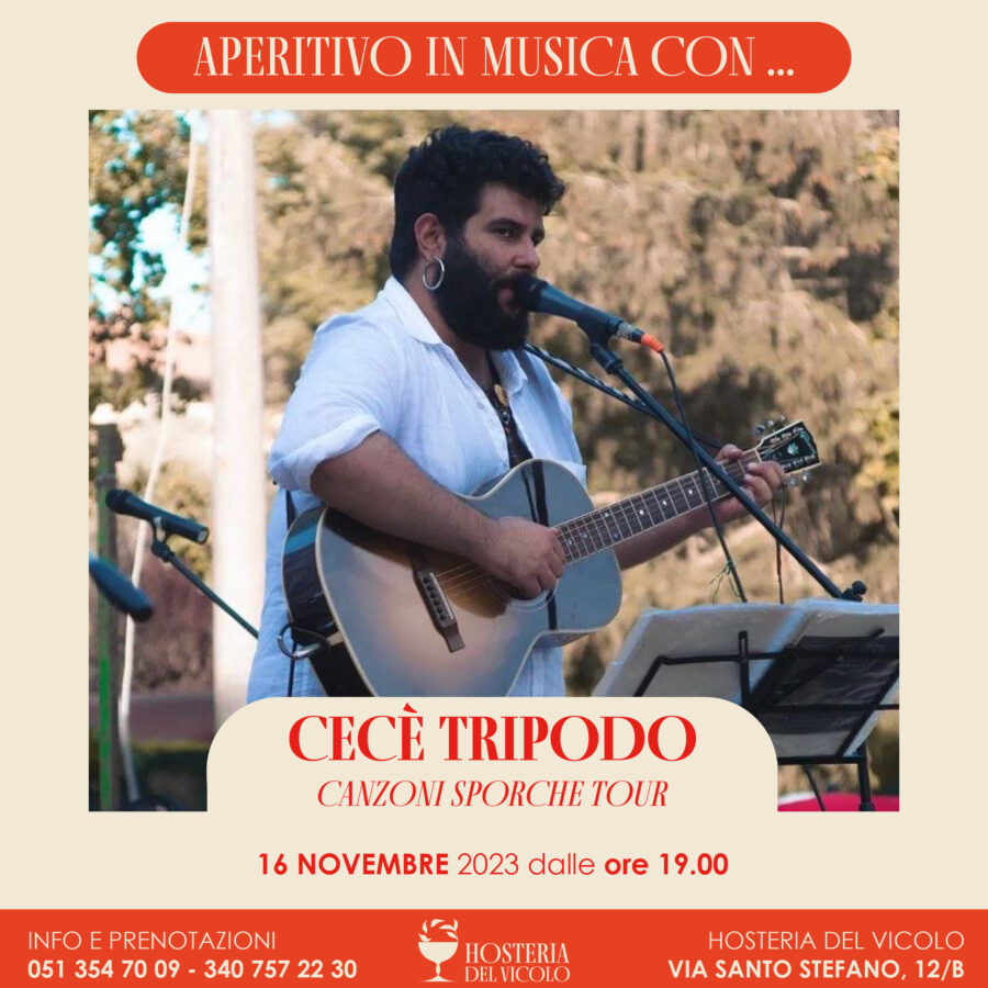16/011/23 – APERITIVO IN MUSICA CON … Cecè Tripodo