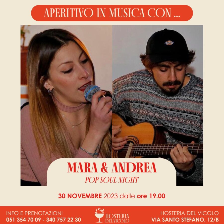 30/11/23 – APERITIVO IN MUSICA CON … MARA & ANDREA